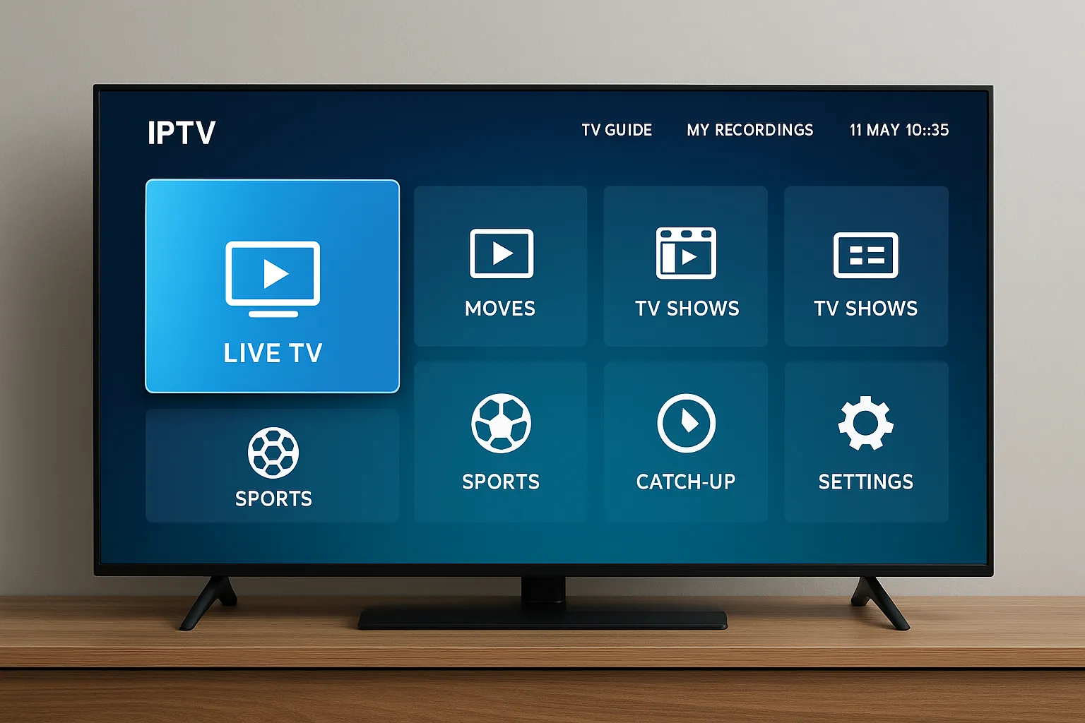 Interface IPTV sur Smart TV